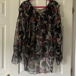 Victorias Secret Sheer floral top/nightie size S